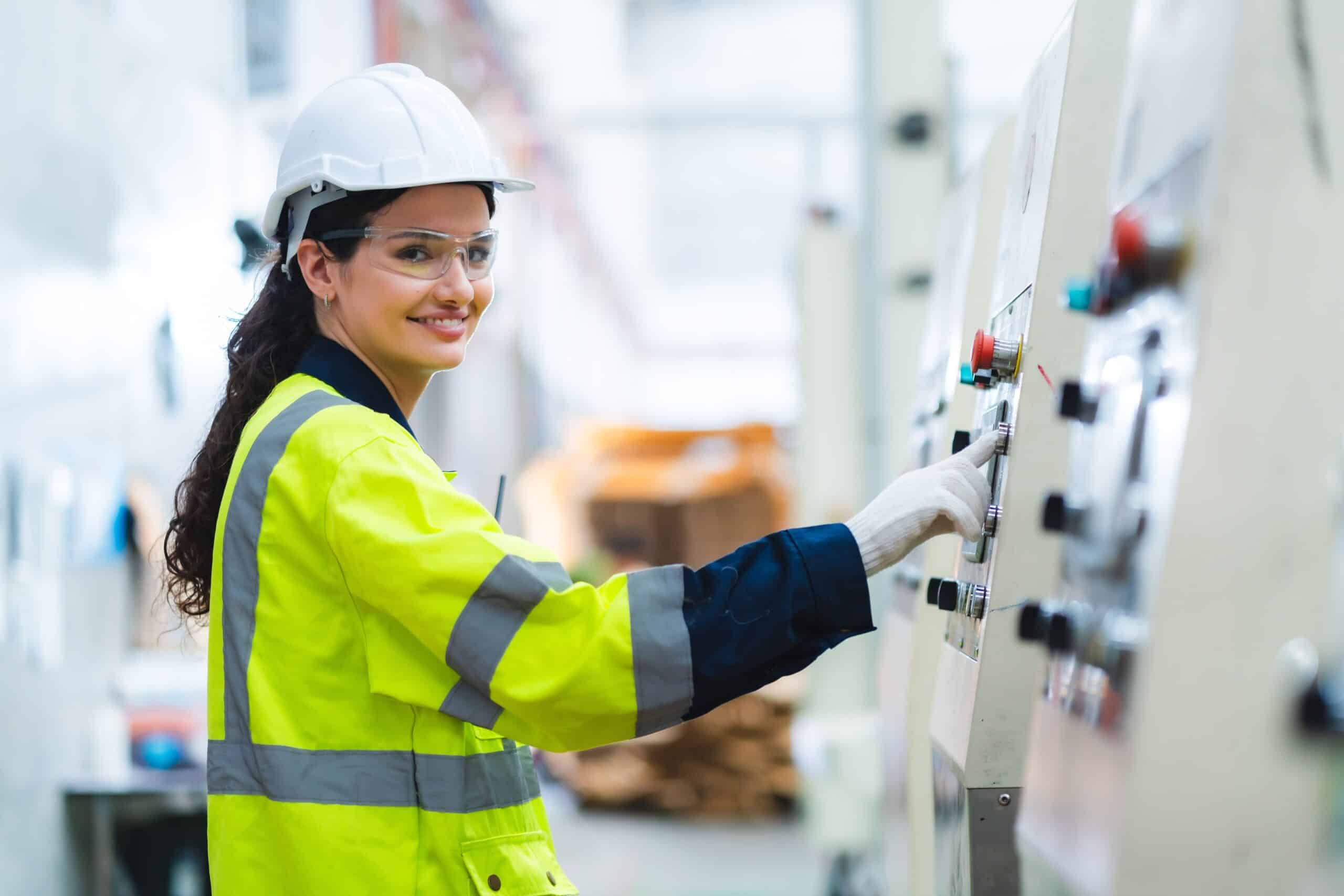 Female maintenance engineer